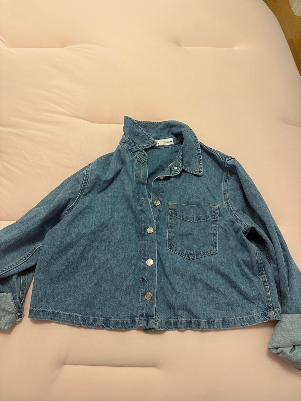 Zara Light Blue Denim Shirt Jacket
